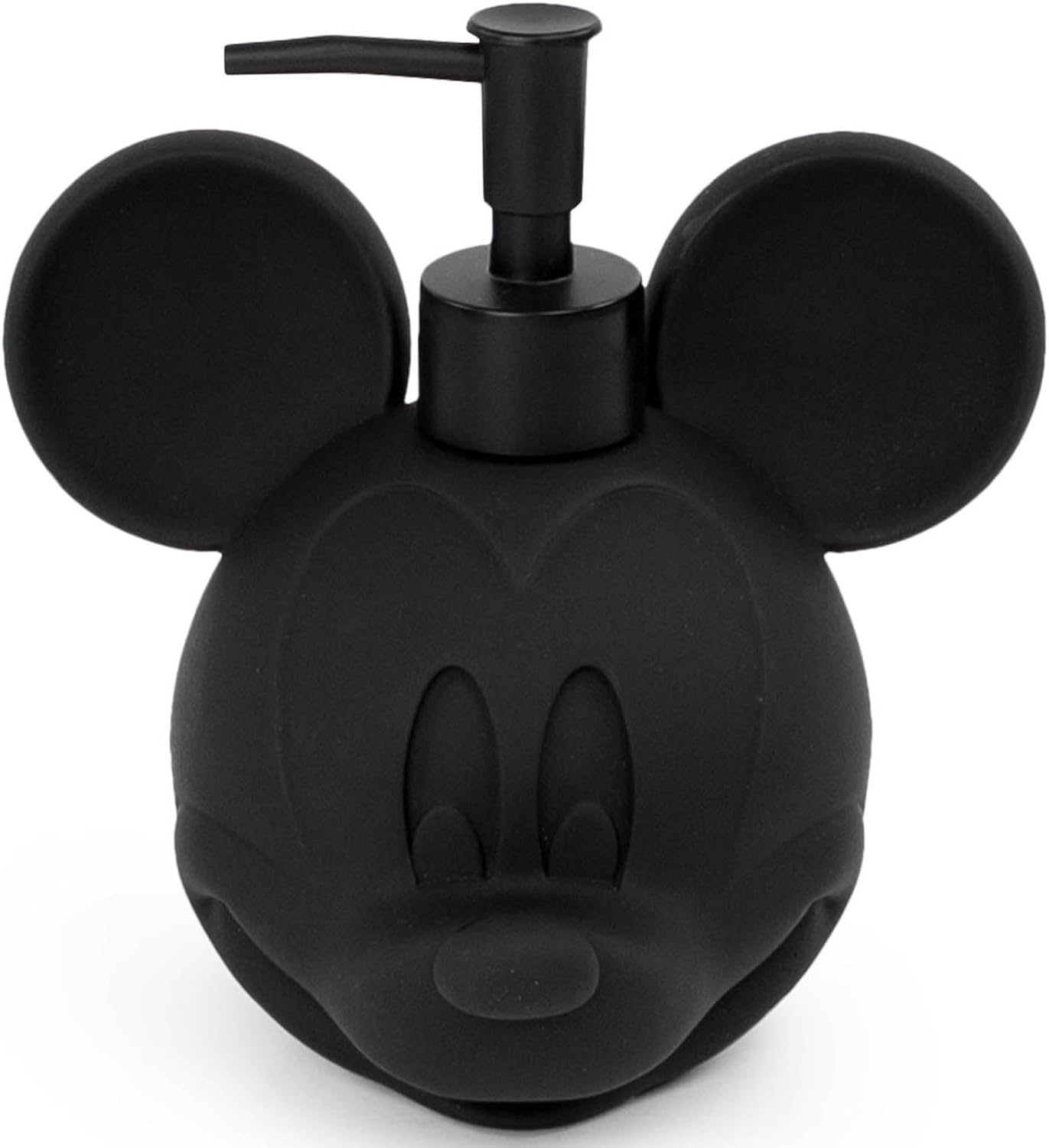 Jay Franco Disney Mickey Mouse Head Children's Soap Dispenser – Lotion Pump or Liquid Soap – Fun and Refillable – Matte Black and Gold