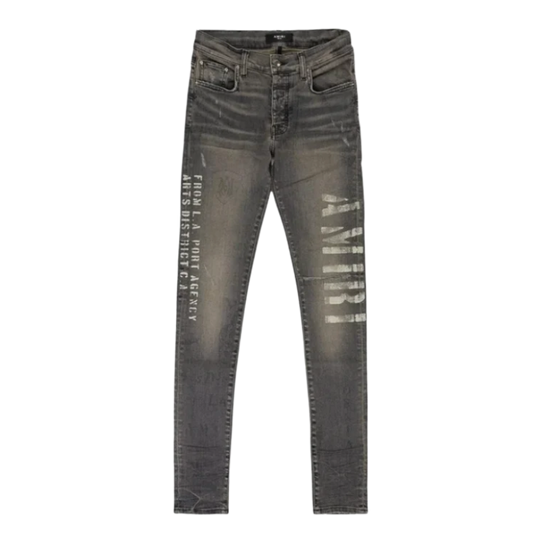 AMIRI 'GREY' MILLITARY STENCIL JEANS