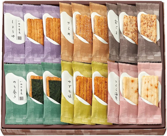 【Official】Chuoken Senbei Ine no Oto (40 Pieces) 6-Flavor Senbei Assortment Rice Crackers, Gift Exchange, Okaki, Individually Wrapped Souvenir, Hand-Delivered Gift, Confectionery, Offering, Year-End