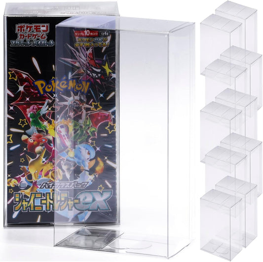 RIMINA Storage Cases for Half-Size Pokémon Card Booster Boxes, Box Holder, UV Protection, 10 Cases, Semi-Hard, Developed in Collaboration with Collectors