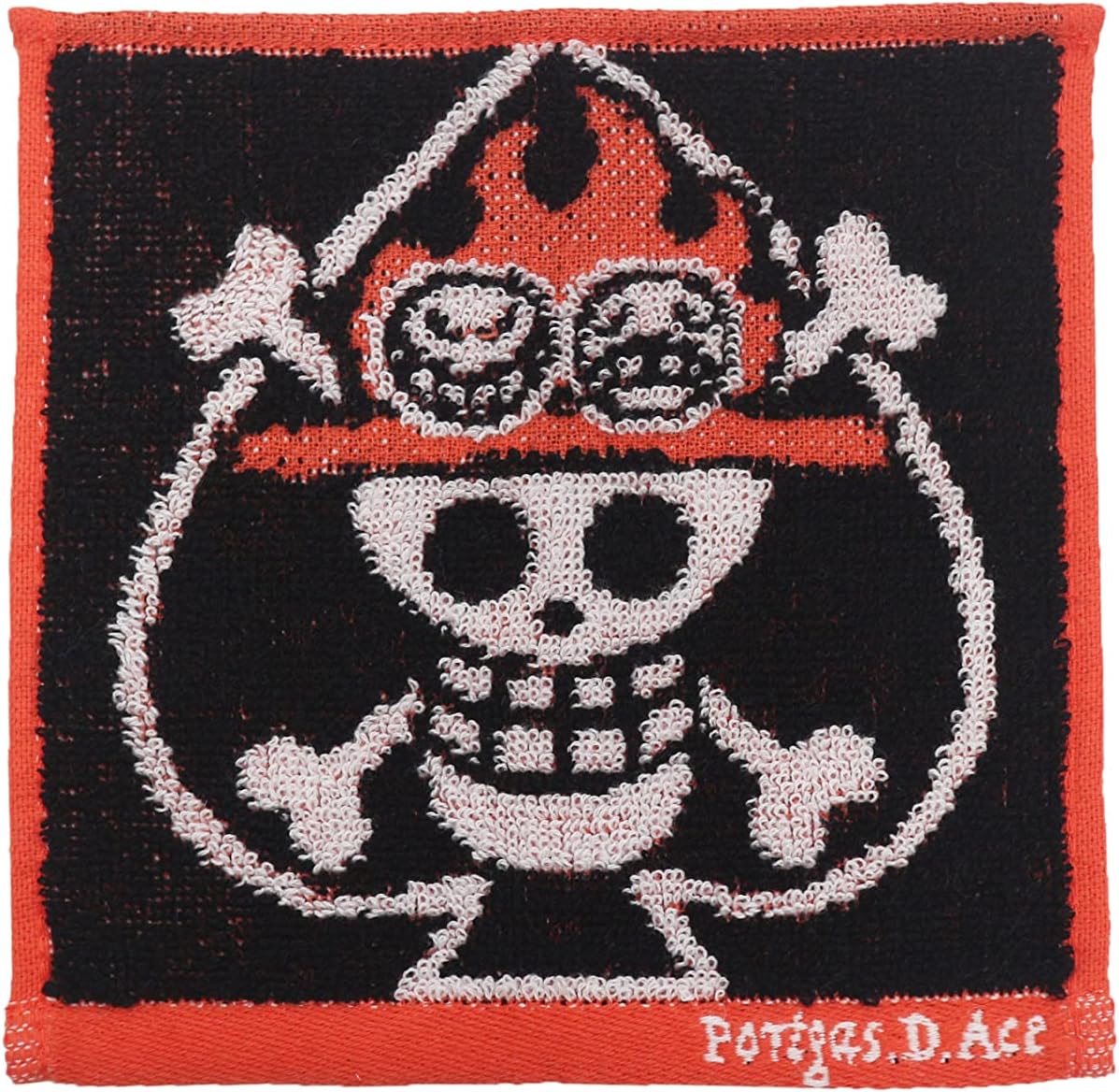 BANDAI 6765008200 One Piece Mini Towel, Mini Ace, Small, Mini Size, Approx. 5.9 x 5.9 inches (15 x 15 cm)