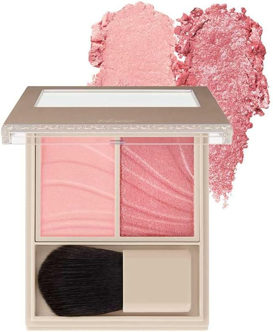 Visee Layered Fleuri Cheek, PK-2 Verbena Pink, 0.2 oz (5.8 g), Glossy, Blood Tone, Collagen, Hyaluronic Acid, Moisturizing, Pink Color