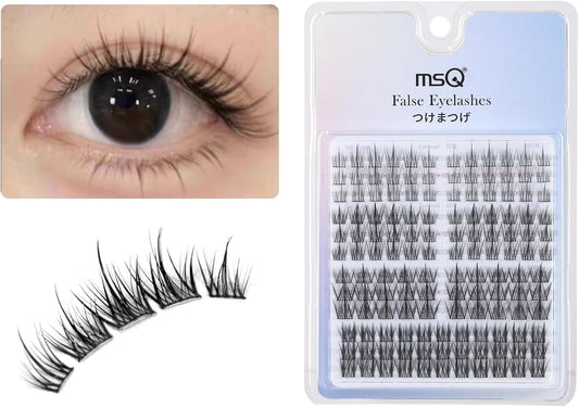 MSQ False Eyelashes, Barbie Grafting False Eyelashes, Rabbit Cartoon Eyelashes Women Natural Thin Fishtail False Eyelashes Mulation Thin Guru Cluster Small Flame False Eyelashes (1 in 4)