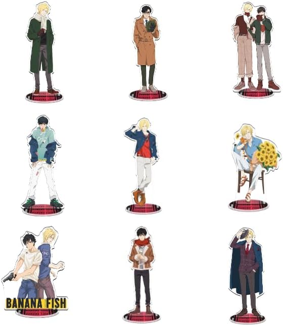 BANANA FISH Ash Links Acrylic Stand, Anime Character with Stand, Clear Acrylic Cosplay, Decoration (M,A5)