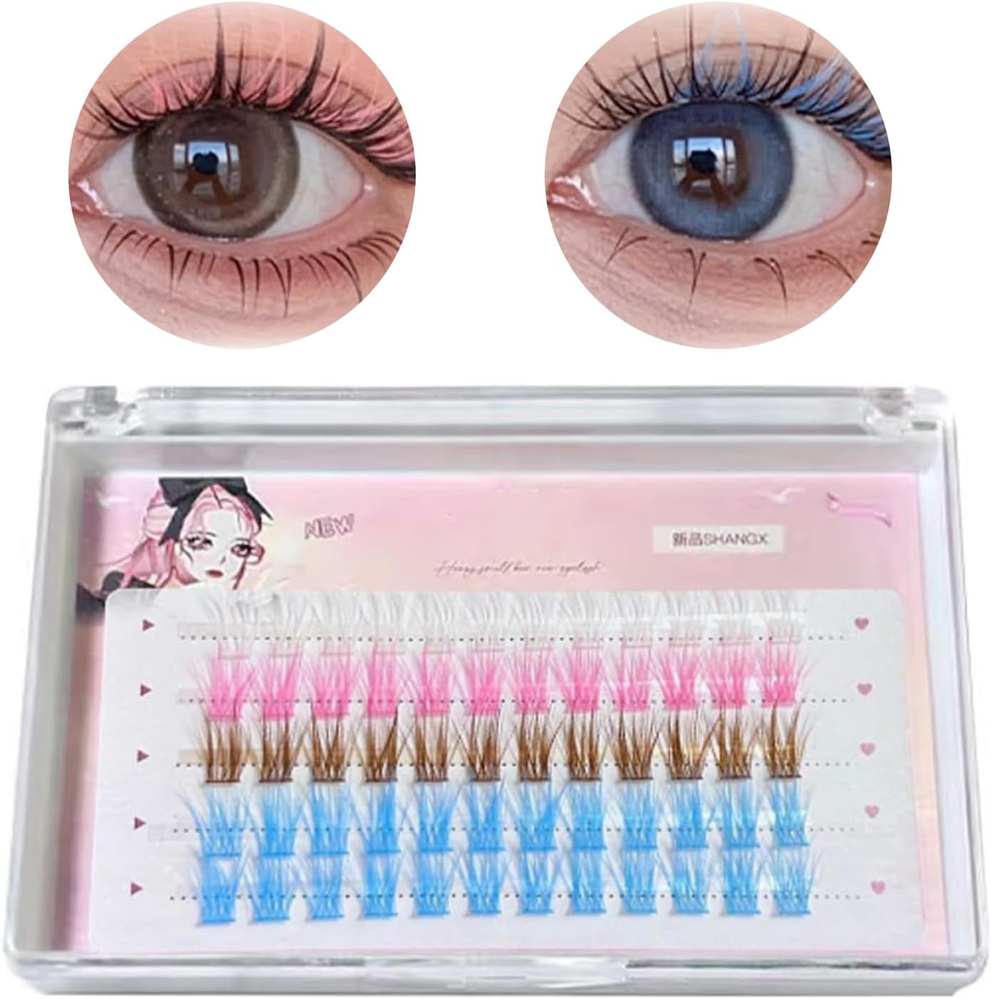 Partial False Eyelashes, Upper Eyelashes, 60 Bundles, Beginners, Self Eyelashes, Natural, Popular, DIY Eyelashes, Daily Makeup, Participating in Parties, Dating, Eyelashes, Large Eyelashes, Home Self