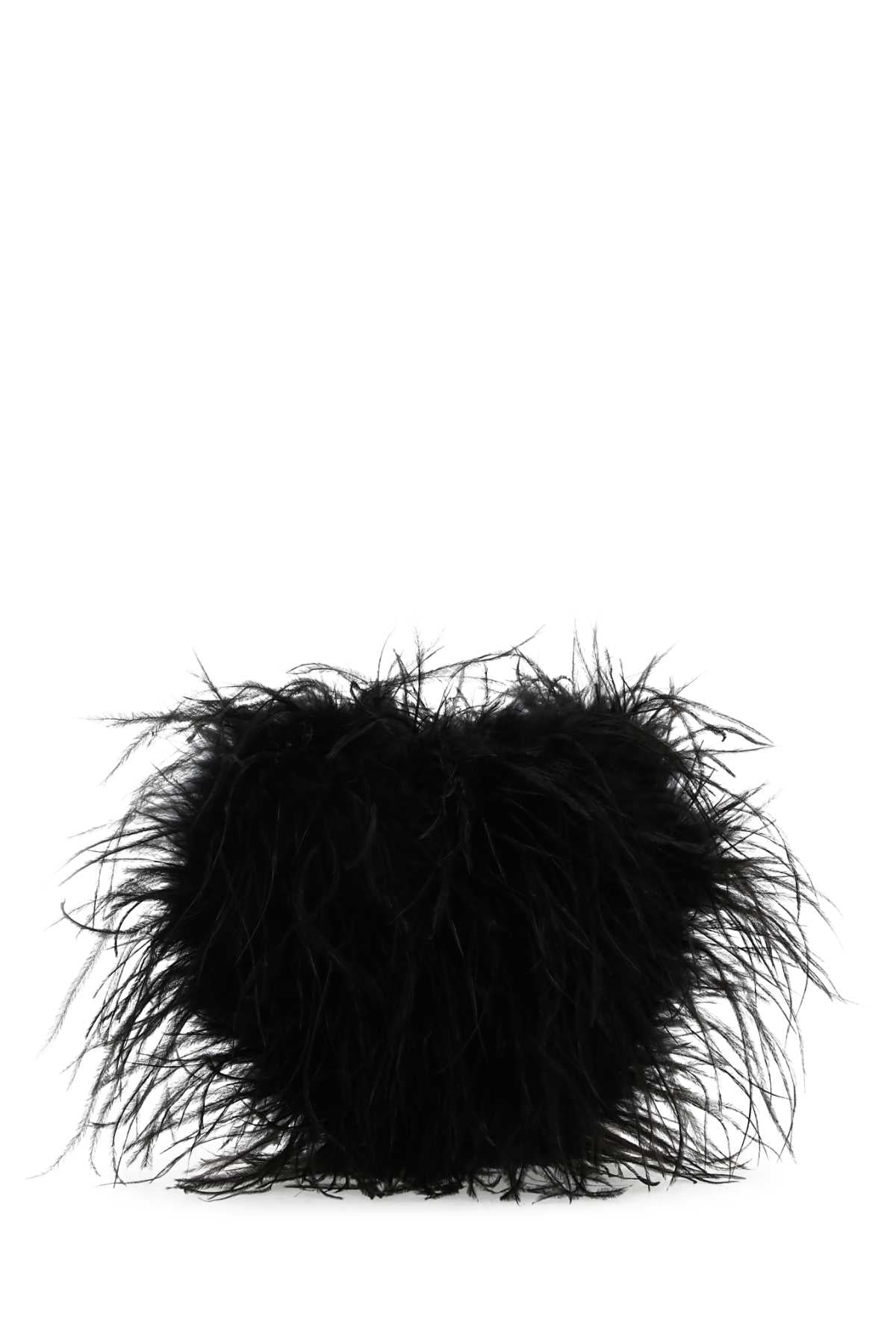 Alexander Wang アレクサンダー・ワン・ブラック・フェザークラッチ - Image 1