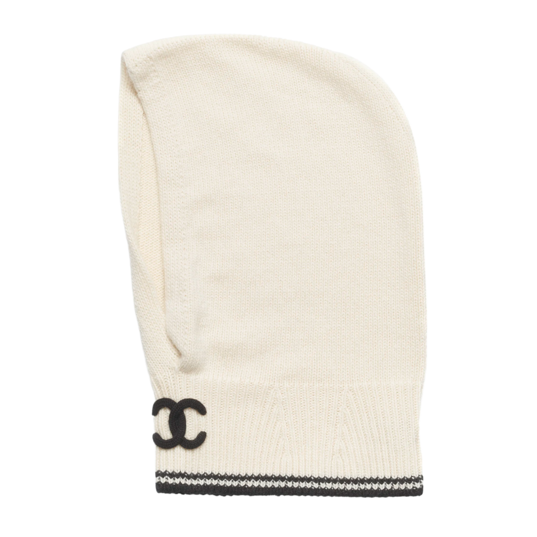 CHANEL 'CREAM' CASHMERE BALACLAVA HOOD