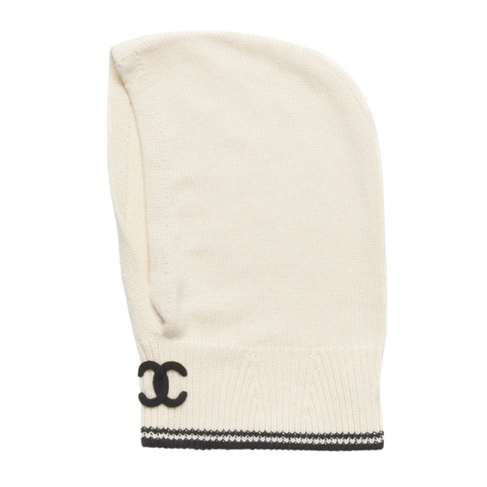CHANEL 'CREAM' CASHMERE BALACLAVA HOOD