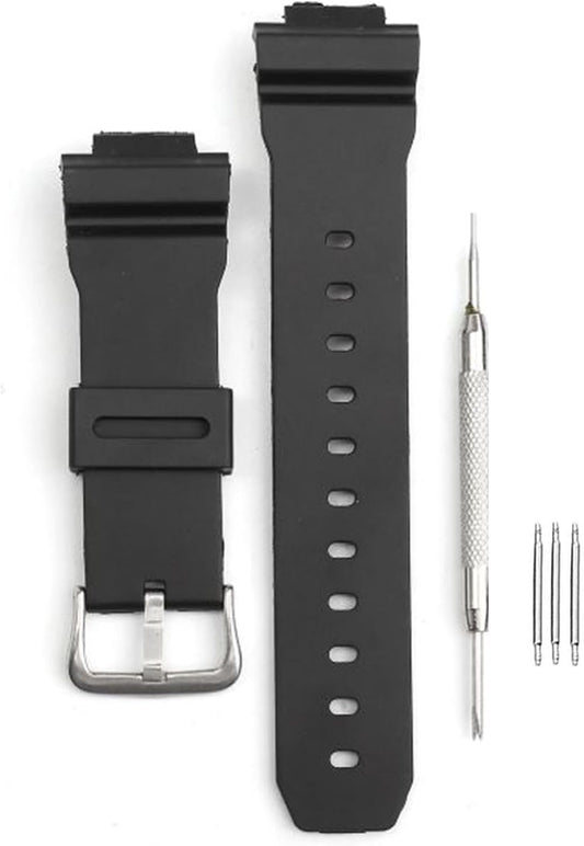 [smine] G-Shock G-Shock Belt Replacement Band with Dedicated Tools and Spring Bars DW-5600 DW-6900 G-5600 DW-5000-1JF DW-5700-1JF G-5600RB-1JF G-5700RB-1JF G-5700-1JF G-5700-1JF 10512401 Compatible
