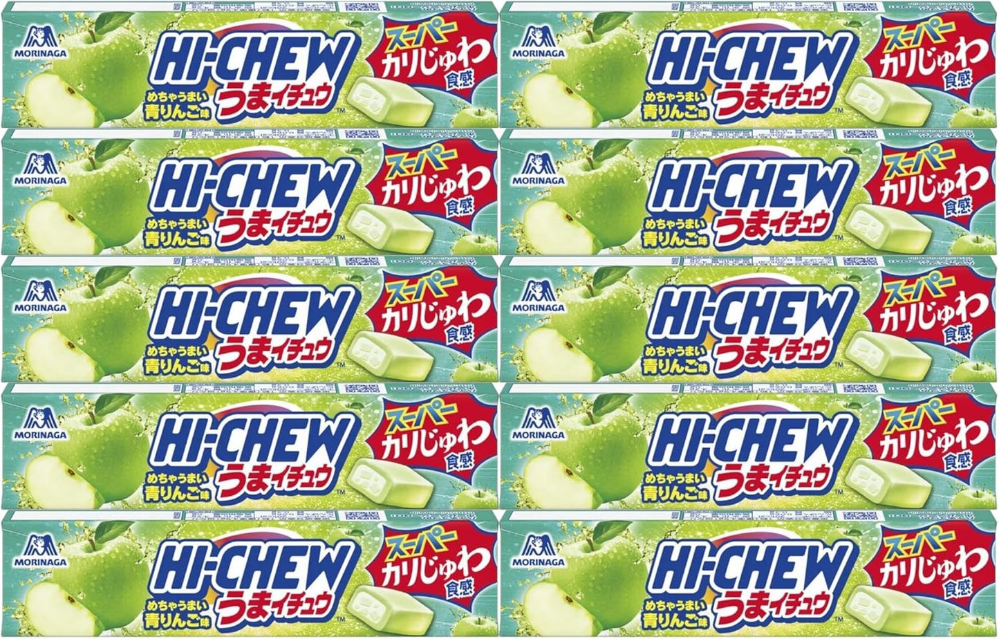 Morinaga Haichu Umai-chu (Green Apple Flavor) (Set of 10)