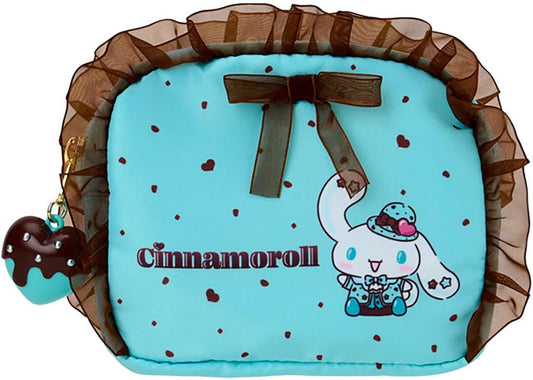 Sanrio 443387 Pouch (Chocolate Mint) Cinnamon Roll, Polyester, Cotton, ABS Resin, Recommended Age: 3 years and up