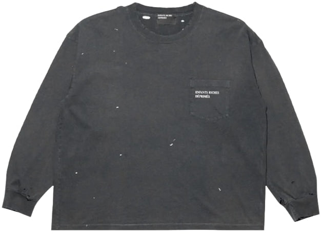 ENFANTS RICHES DEPRIMES 'CLASSIC LOGO' BLACK LONGSLEEVE