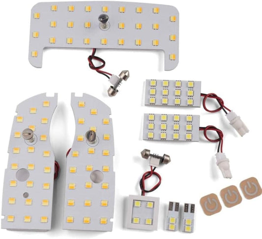 LED Room Lamp, Dedicated Design, Electrostatic Touch Type, 3 Color Switching, 102 Rungs, 8-Piece Set, Compatible with Toyota Prius PHV, Prius α, 30 Series