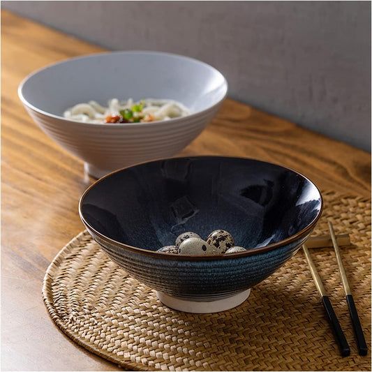 7" Ceramic Ramen Soup Bowl, Instant Ramen, Soup, Noodle, Four, Udon, Buckwheat Bowl A, 7''
