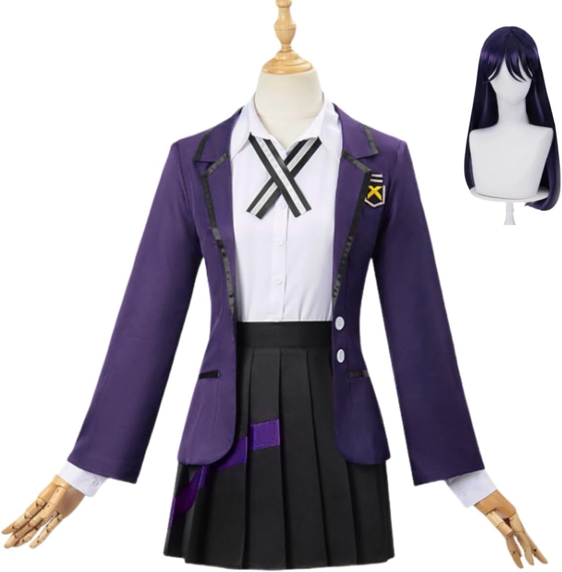 Wig Included Amate Yuzuriha Machu Nyaan Cosplay Costume, Costume for Anime, Halloween, Christmas, Festival, School Play, Cultural Festival, Exhibition