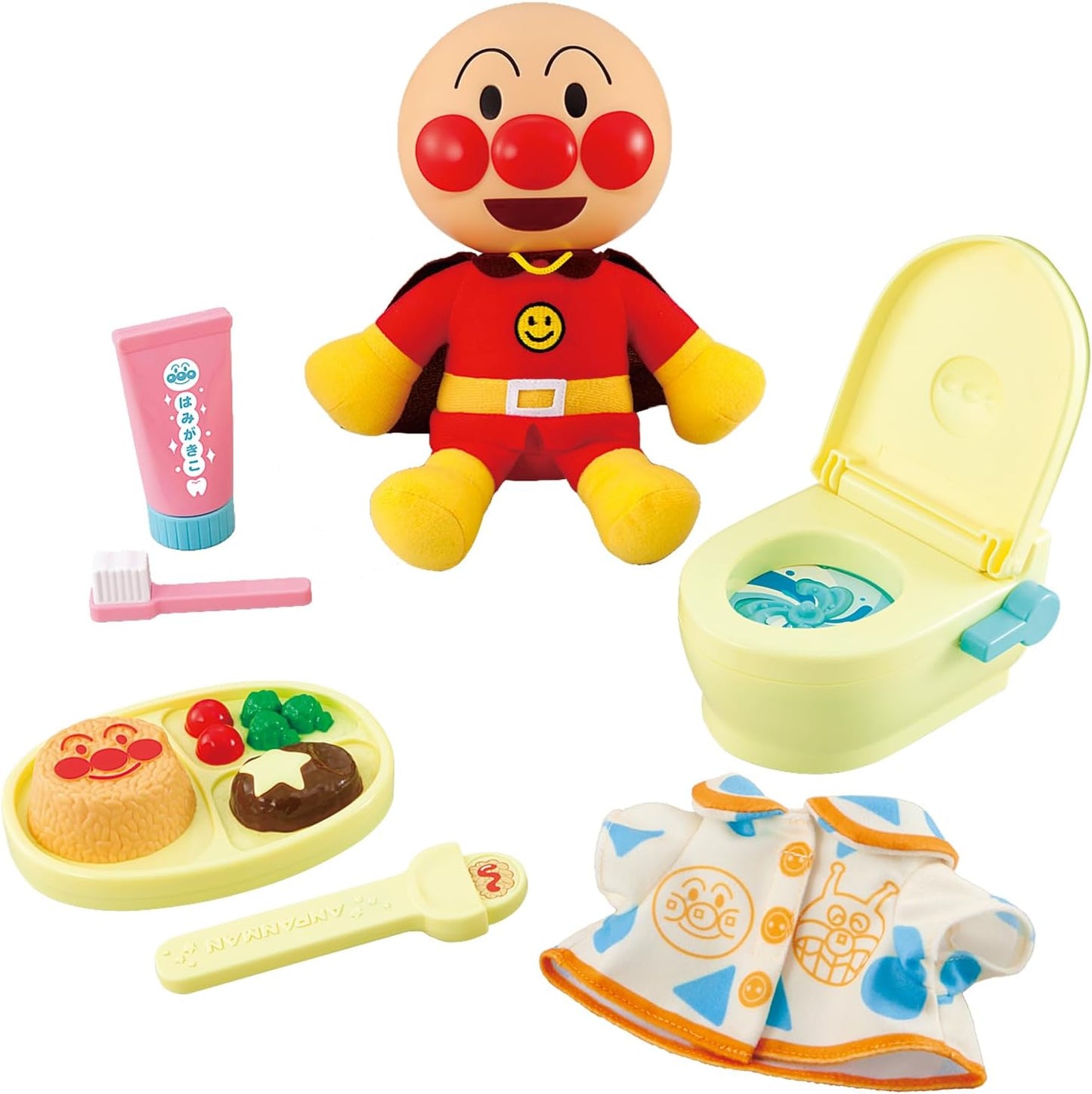 Bandai (バンダイ) Nakayoshi Anpanman First Care Set Suitable for Ages 1 Year 6 Months and Up