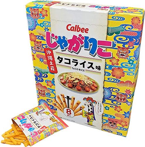 Okinawa Limited Jagarico Taco Rice Flavor, 5.7 oz (160 g) (0.7 oz (20 g) x 8 Bags