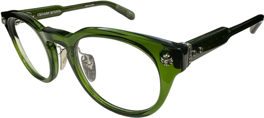 CHROME HEARTS 'DINGALONGLINGLONG' SILVER GREEN CRYSTAL GLASSES