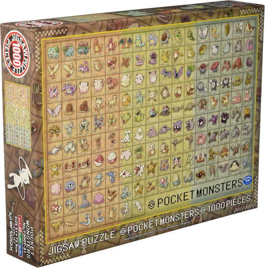 ENSKY Pokemon Picture Book No. 001 - No. 151, 20.1 x 29.9 inches (51 x 73.5 cm), Jigsaw Puzzle, 1000 Pieces, JIGSAW PUZZLE 1000T-31, Ages 6 and Up