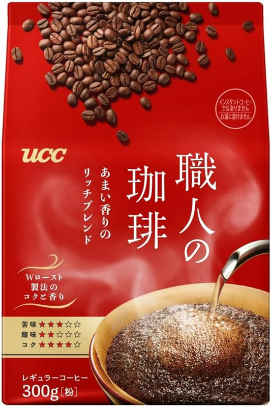 UCC SAP Artisan Coffee Ama-scented Rich Blend, 10.6 oz (300 g) x 3 Packs