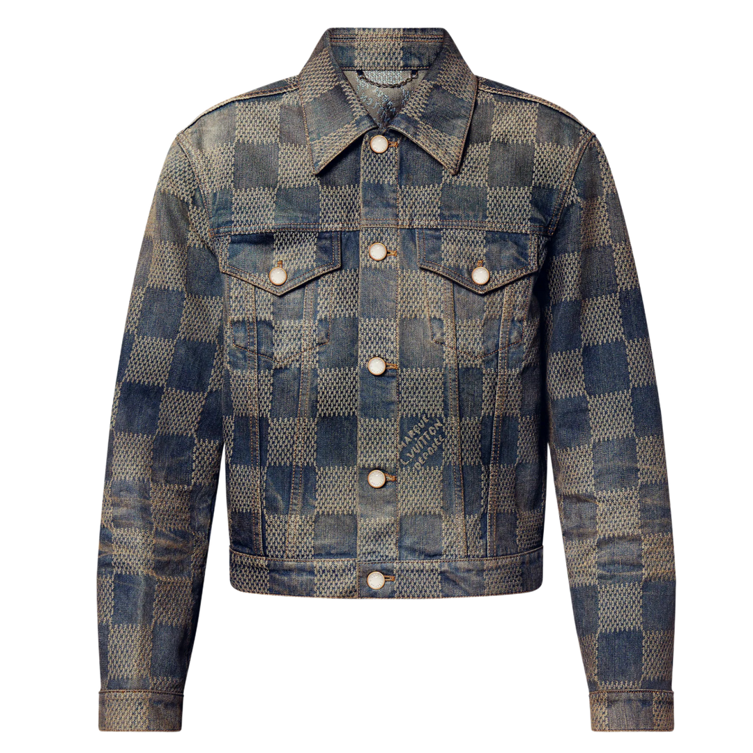 LOUIS VUITTON 'WASHED DENIM' DAMIER JACKET