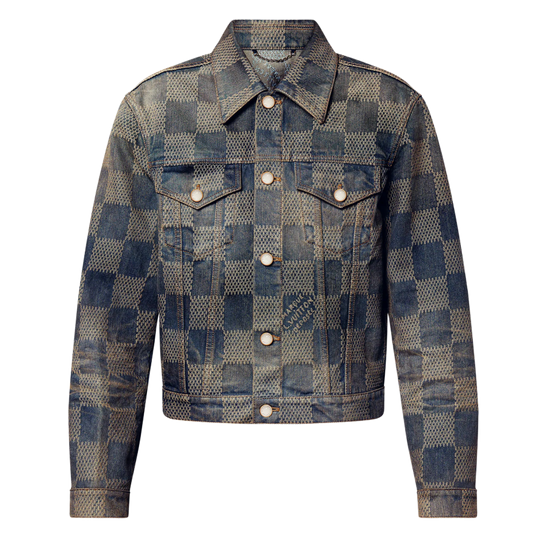 LOUIS VUITTON 'WASHED DENIM' DAMIER JACKET