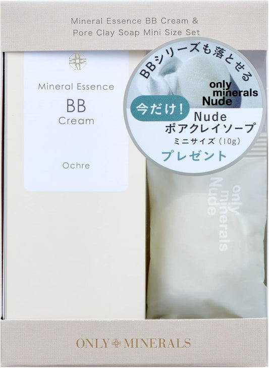 ONLY MINERALS Mineral Essence BB Cream Ochre + Soap Set, 1.1 oz (30 g) + 0.4 oz (10 g)