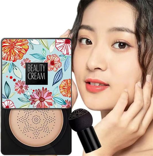 VENZEN BEAUTY CREAM Cushion Foundation, Whitening, Shiny, Moisturizes Skin, Bright, 6 in 1 Cover in 1 Moment, Provides Moisturizing Dry Skin and Keeps Your Skin Smooth and Shiny for a Long Time! 02#