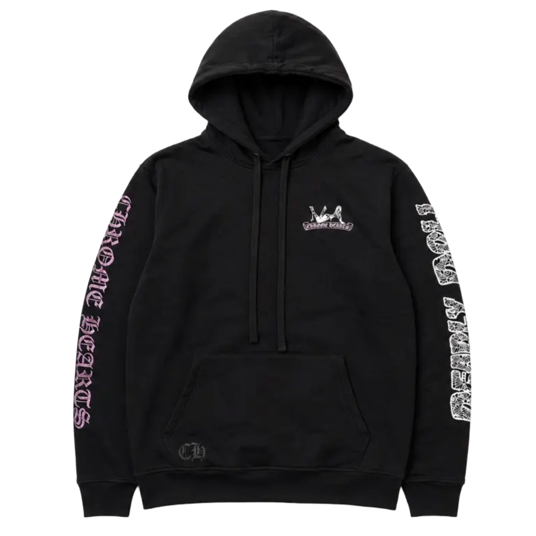 CHROME HEARTS DEADLY DOLL 'PURPLE GLITTER' HOODIE