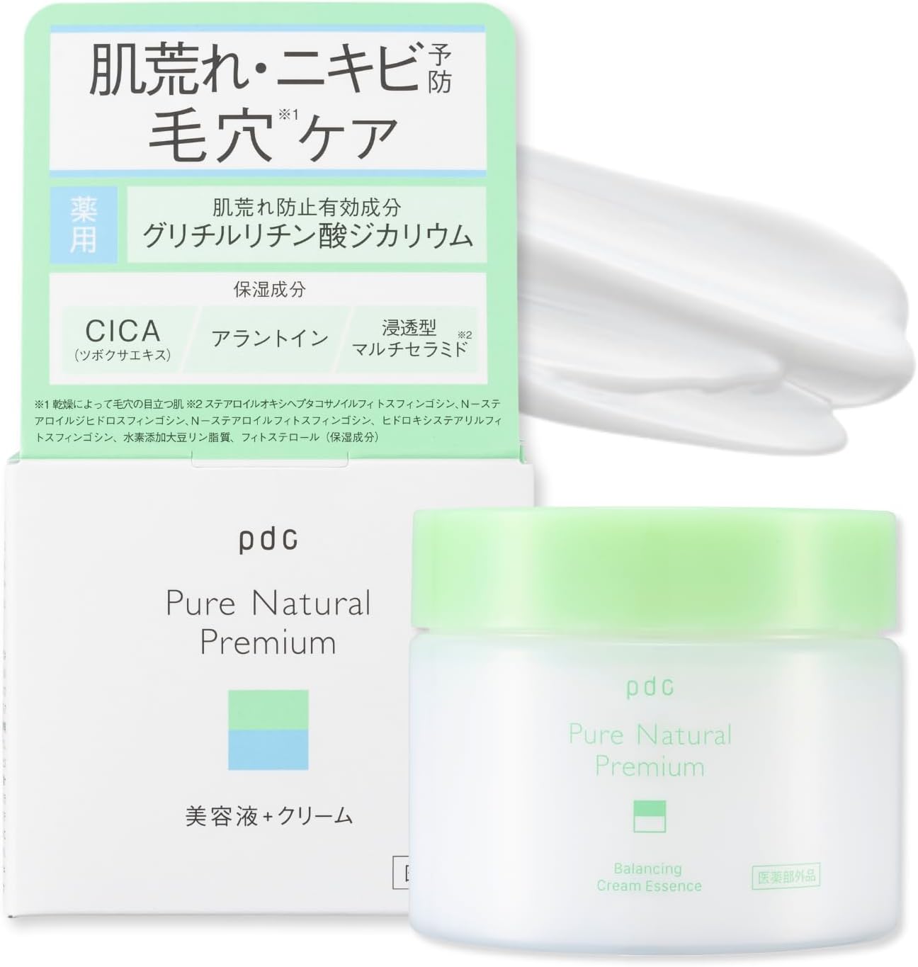 Pure Natural Premium Balancing Cream Essence, 3.5 oz (100 g), Quasi-drug, Moisturizing Cream, Prevents Roughness, Anti-Inflammatory, Acne Prevention, Medicinal CICA Deer, Dipotassium Glycyrrhizinate,