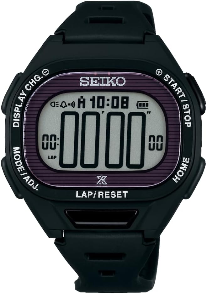 PROSPEX Super Runners S690 Thin Solar Running Watch, Black, Solar Thin Runners Digital Watch 10 ATM Water Resistant