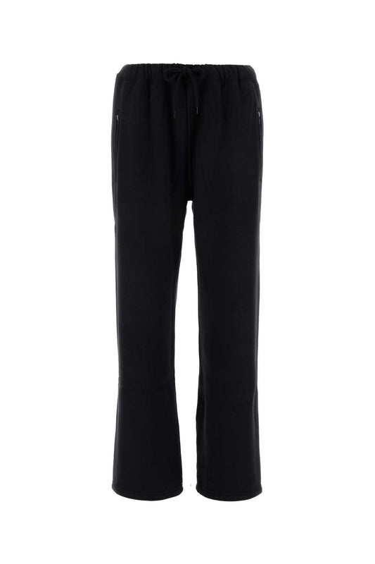 T By Alexander Wang TによるAlexander Wang Black Cotton Joggers - Image 1