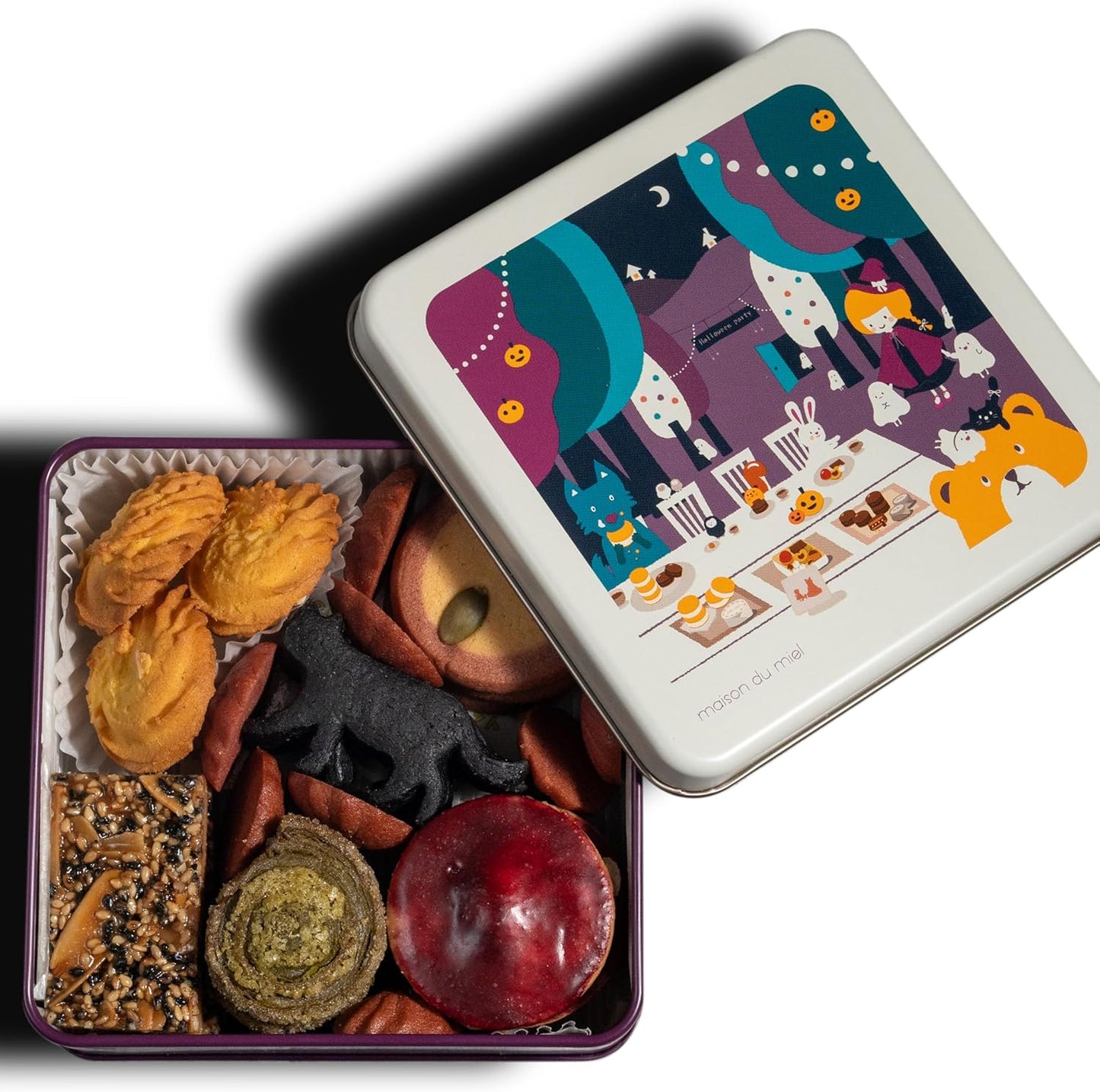 Maison Dumiel Sweets Halloween Treat Gift Luxury Cookies Assorted Fancy Cookie Tin