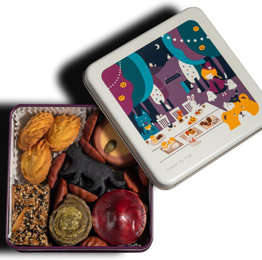 Maison Dumiel Sweets Halloween Treat Gift Luxury Cookies Assorted Fancy Cookie Tin