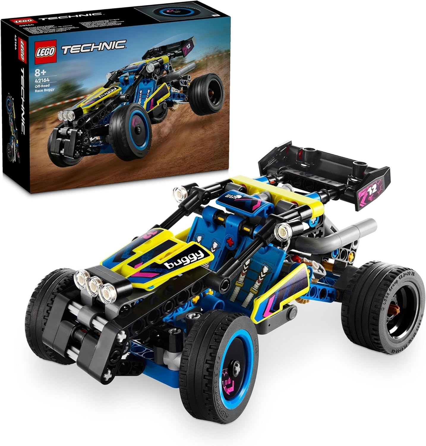 Lego 42164 Technic, Off-Road Race Buggy, Toy, Present, Blocks, Boys, Girls, Children, 7, 8, 9, 10, Elementary School Students, Car, Mini Car, Toy