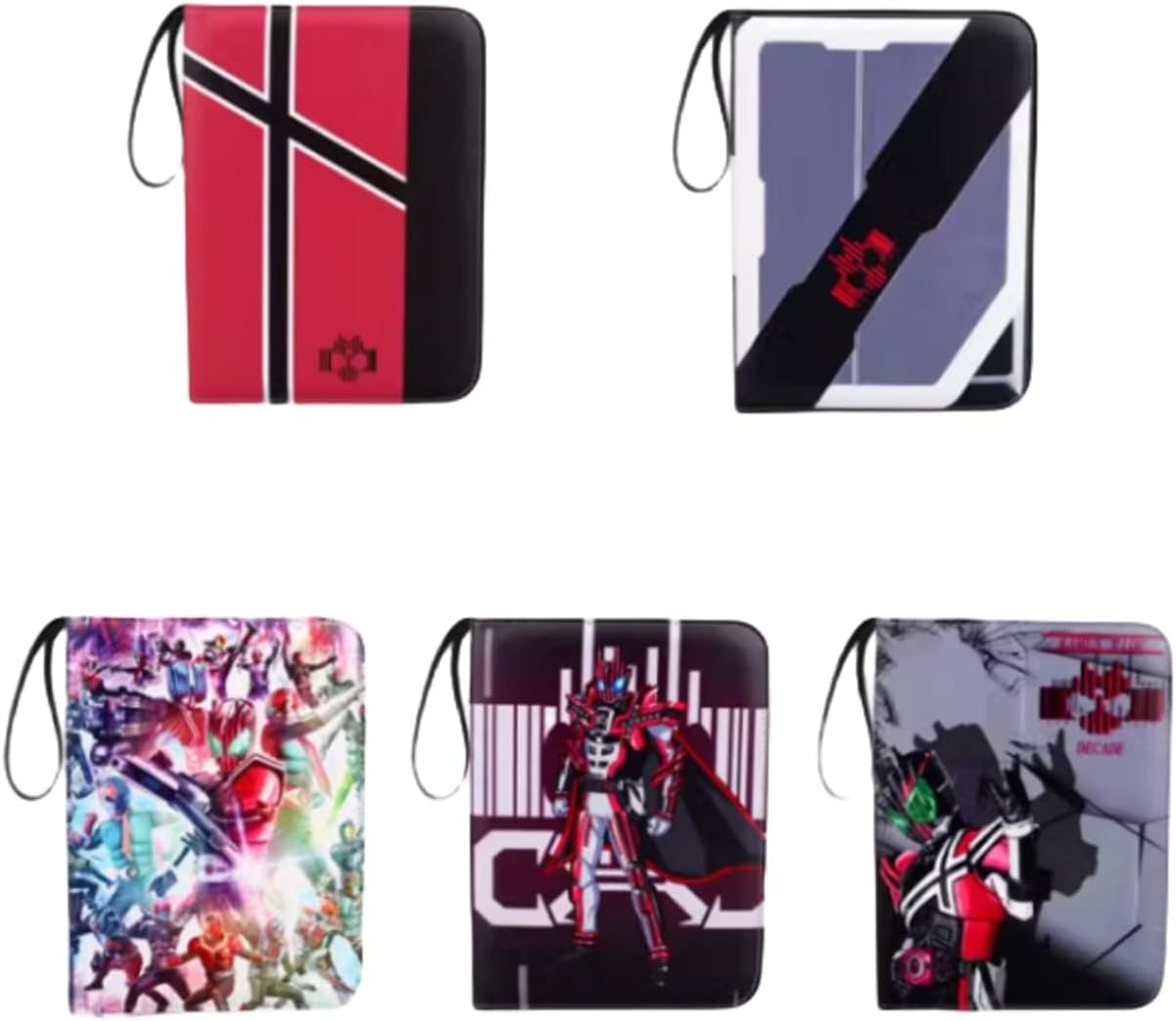 Kamen Rider Card File, Kamen Rider Decade, Sticker File, Card Storage Bag, Storage Box, 4 Pockets, Holds 400 Sheets, PU Shell, Children's Gift, Card Collecting, Moe Goods (A)