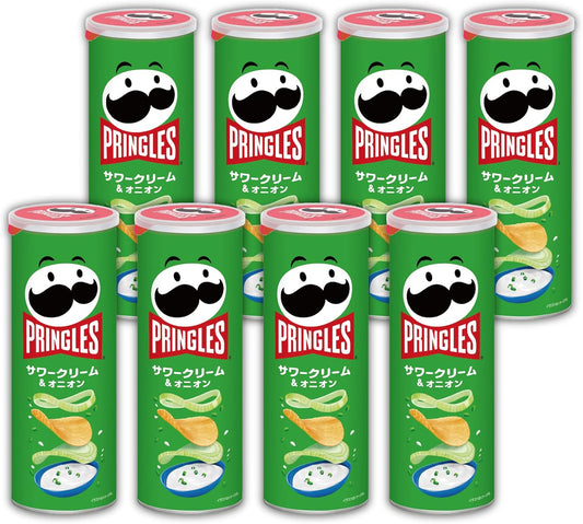 Pringles Kellogg Pringles Sour Cream & Onion M Can, 105g x 8 Pack