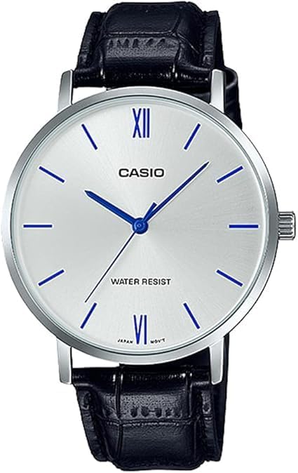 Casio MTP-VT01L Series Quartz Men's Watch, Genuine CASIO Box, Overseas Model, MTP-VT01L-7B1 (Silver x Black)