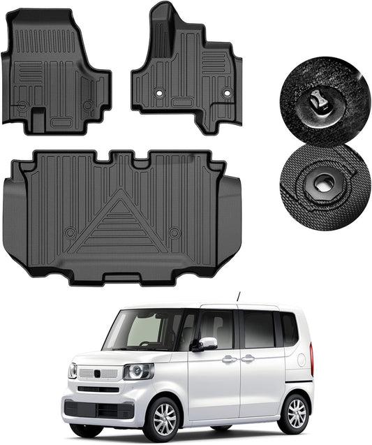 Honda New N-BOX JF5 JF6 3D Floor Mat, Waterproof, 3D Structure, NBOX Custom Designed for October 2023 and Up to October 2023, Car Mat, TPE Material, Stain and Abrasion Resistant, Accessories,