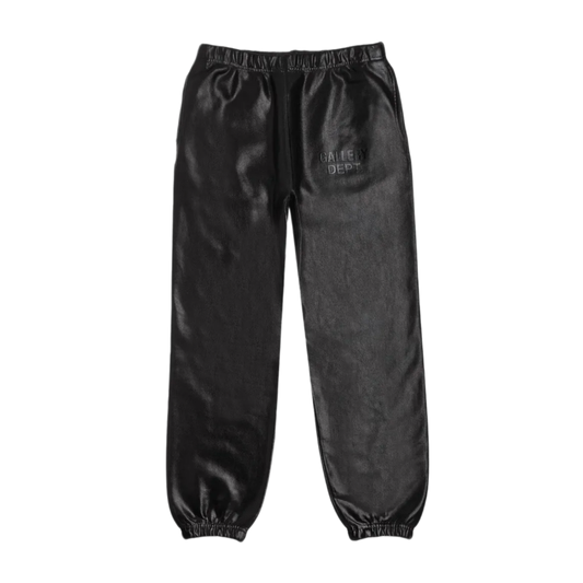 GALLERY DEPT. 'BLACK LOGO' WAXED SWEATPANTS