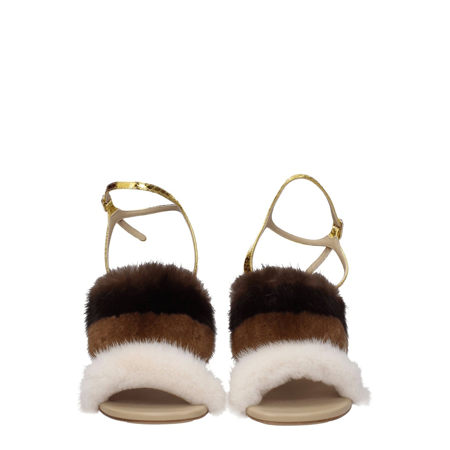Fendi フェンディサンダル女性ミンクブラウン/ゴールド - Image 1
