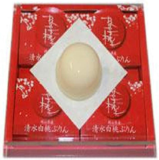Highway Limited Okayama Prefecture Limited Okayama Peach Pudding White Peach Pudding Set of 4 Western Sweets 1.4 oz (40 g) x 4