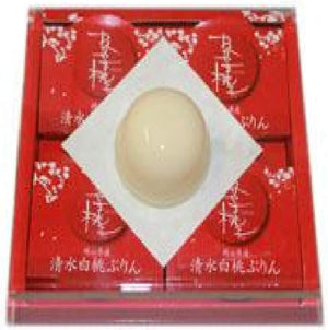 Highway Limited Okayama Prefecture Limited Okayama Peach Pudding White Peach Pudding Set of 4 Western Sweets 1.4 oz (40 g) x 4