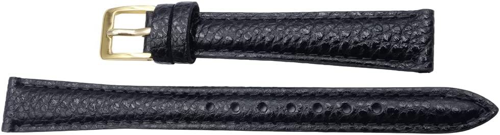 Seiko DAD9R Watch Band, 0.5 inch (12 mm), Shrink Leather, Black, Women's