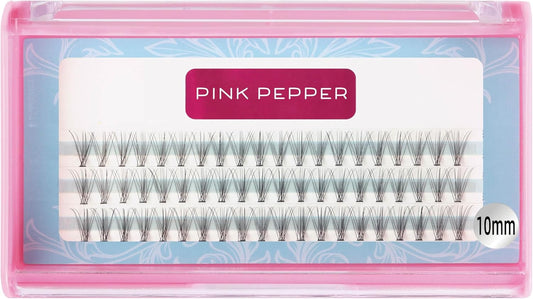 PINK PEPPER Self Eyelash Extensions, For Partial Tsukema Parts, DIY, Matsueku, Flare, 10 Bundles (0.4 inches (10 mm)