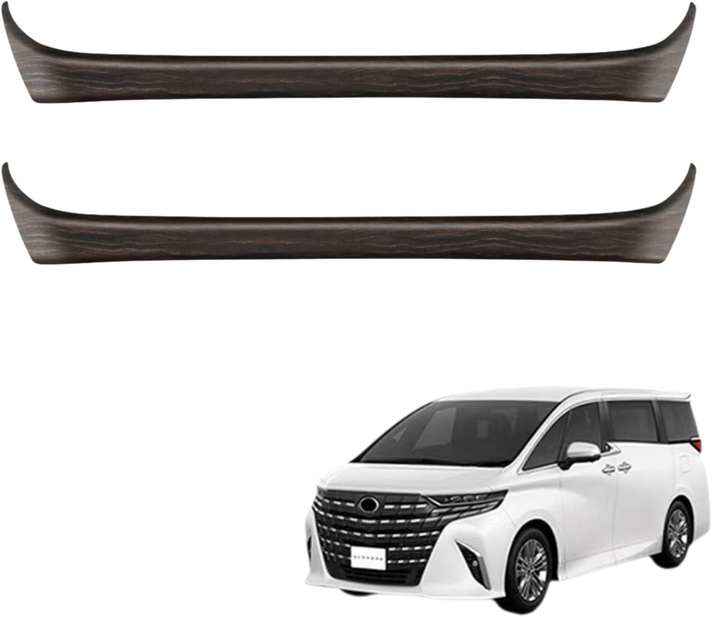 Compatible with Alphard Vellfire 40 Series Exclusive Back Seat Handle Trim Cover Panel, Custom Parts, Accessories, Interior Goods (Woodgrain Brown)