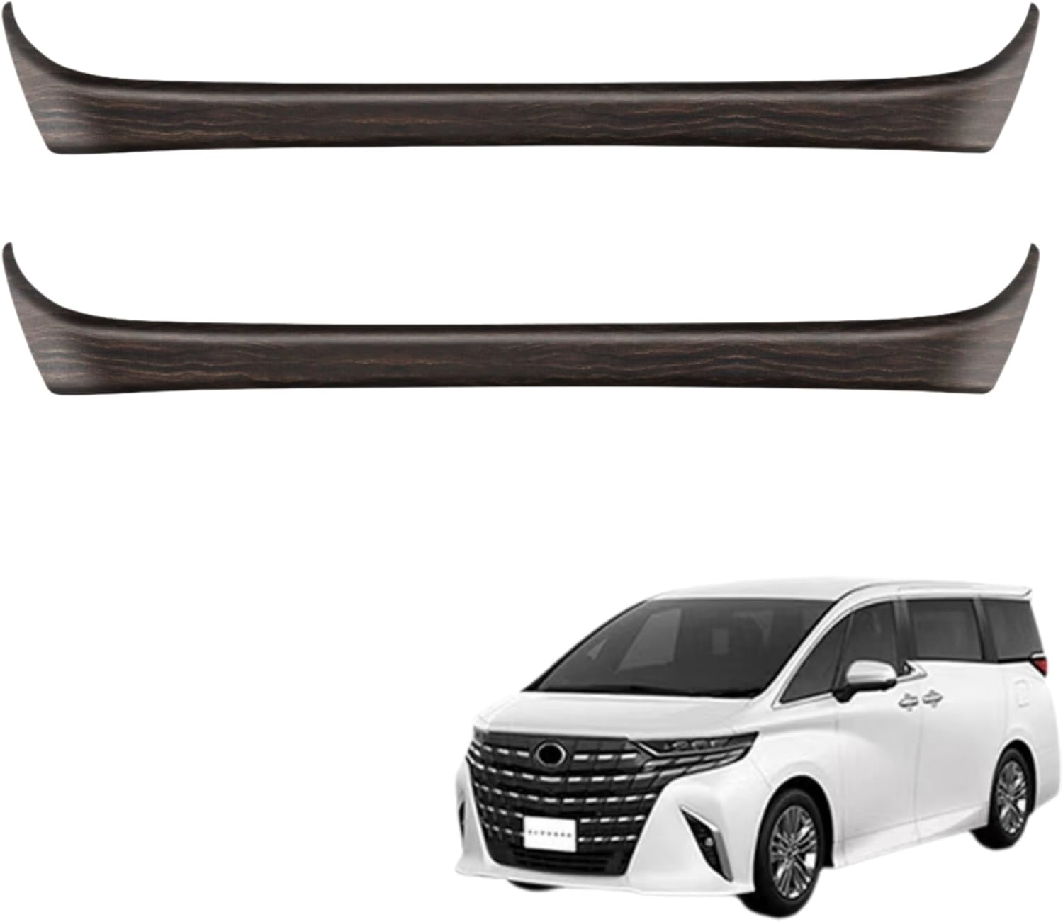 Compatible with Alphard Vellfire 40 Series Exclusive Back Seat Handle Trim Cover Panel, Custom Parts, Accessories, Interior Goods (Woodgrain Brown)