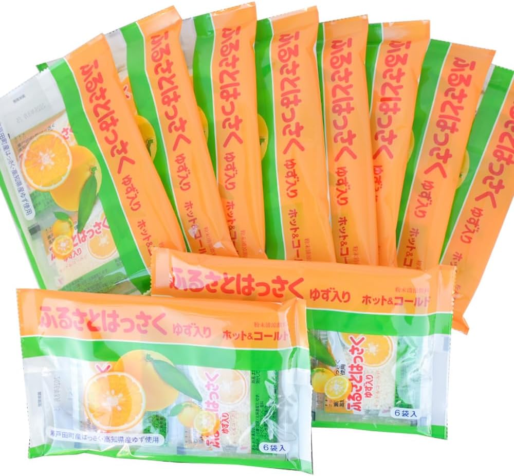 Setoda Hassaku Hometown and Tassaku Yuzu Containing, 10 Bag Set (0.5 oz (15 g) x 6 Bags x 10) Powdered Soft Drink, Hiroshima Prefecture Mihara Agricultural Cooperative Association