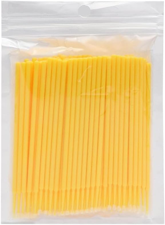Micro Cotton Swabs, 100 Pieces Extra Fine Cotton Swabs, Micro Brush, Microstick, Disposable Makeup Brush, Eyelash Swabs, Mascara Brush, Gel Nail Painting, Eyelash Hair Growing Tools, Eyelash