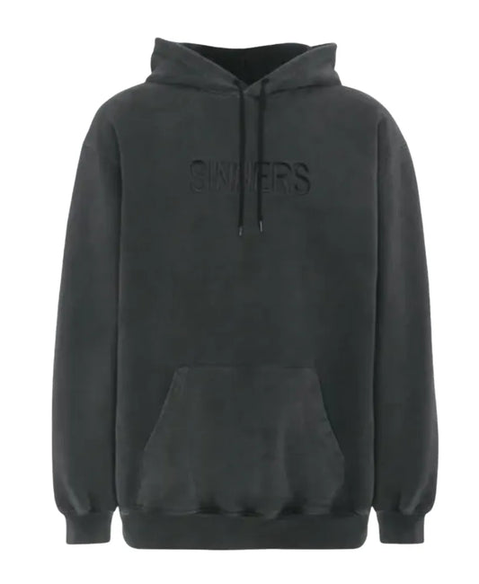 BALENCIAGA 'SINNER' FADED BLACK HOODIE